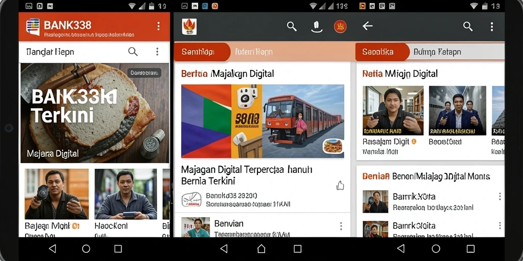 Tampilan antarmuka aplikasi BANK338 yang menarik dan mudah digunakan.