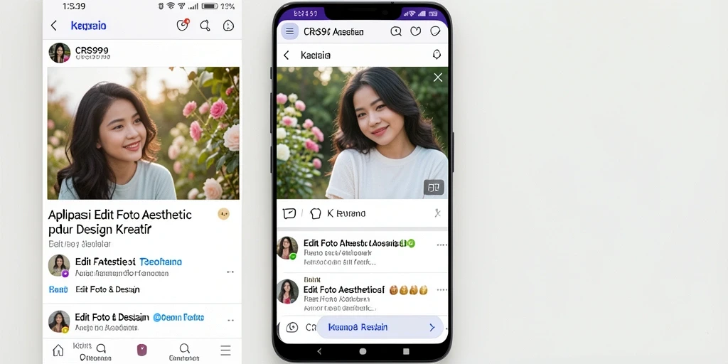Tampilan antarmuka CRS99 yang memukau untuk editing foto aesthetic.