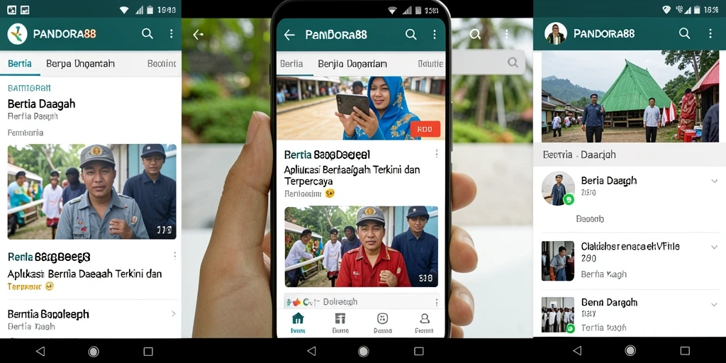 Antarmuka PANDORA88 menampilkan berita daerah terkini dan menarik.
