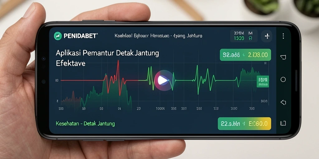 Tampilan antarmuka PENIDABET yang memudahkan pemantauan Detak Jantung.