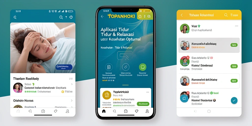 Tampilan antarmuka TOPANHOKI yang menenangkan untuk tidur lebih baik.